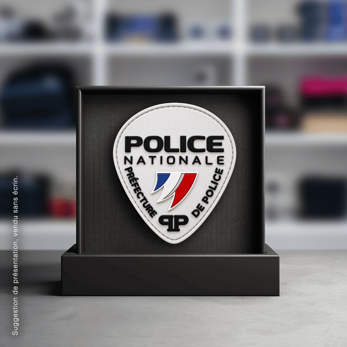 Ecusson Police Nationale PP Blanc